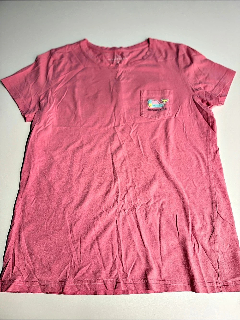 vineyard vines Pink Whale Fill Short-Sleeve Pocket T-Shirt Pink Medium